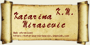 Katarina Mirašević vizit kartica